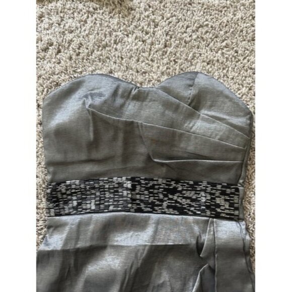 LOVE TEASE Cocktail Dress 3 Juniors Strapless Beaded detail Zipper Closure - Picture 3 of 12